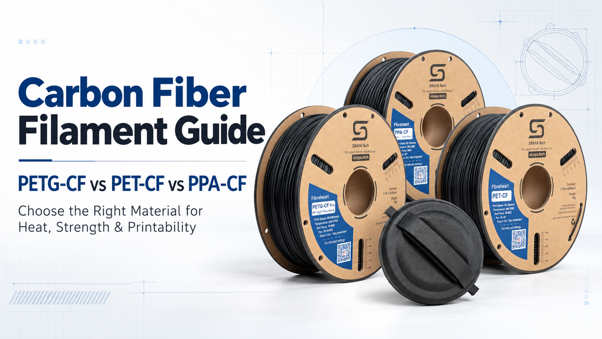 Carbon Fiber Filament Guide: PET-CF vs PPA-CF vs PETG-CF