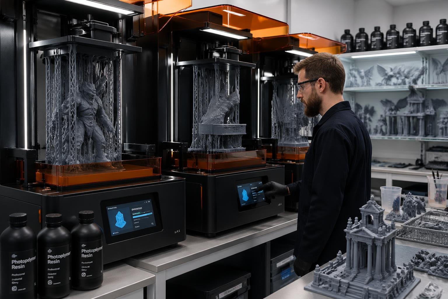 best way to mass print big models on a resin printer