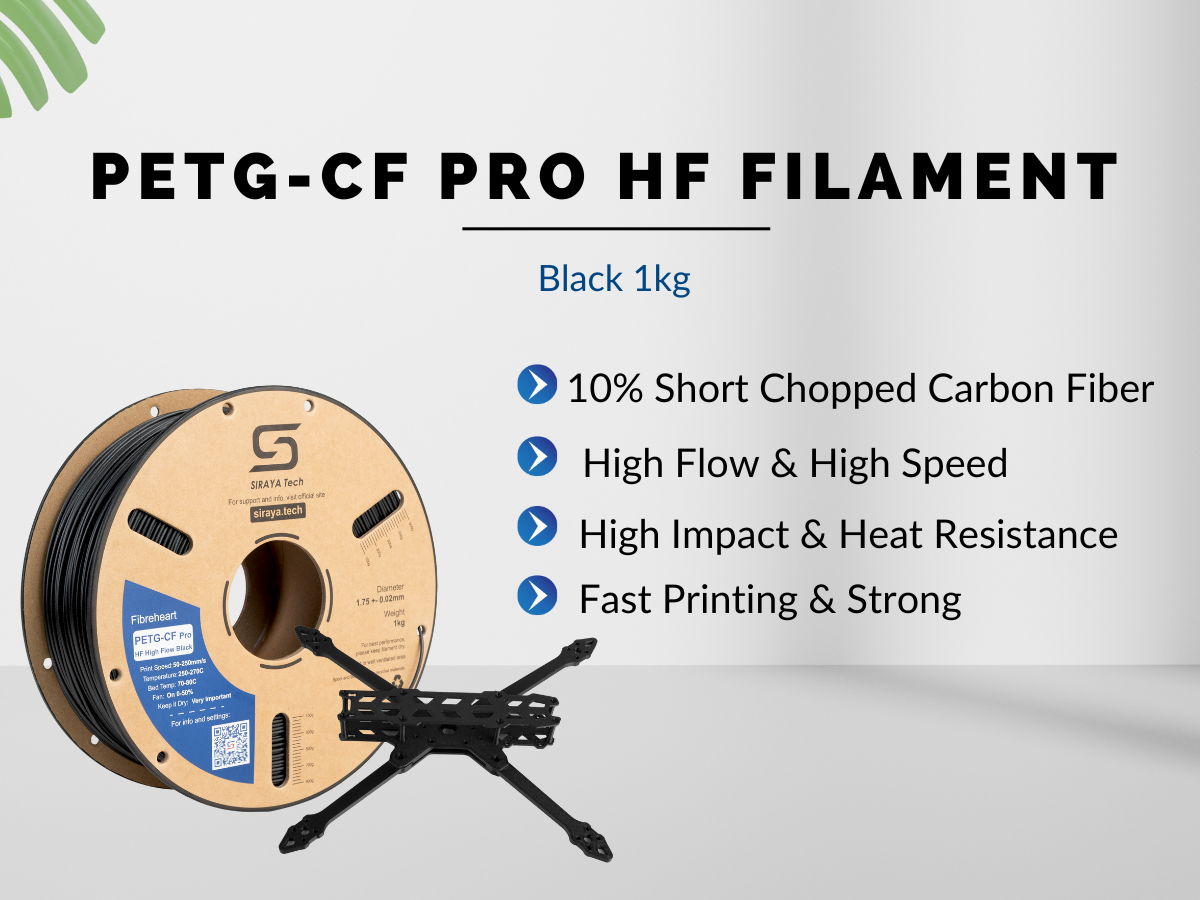 PETG-CF Pro HF 10% chopped carbon fiber Filament for FDM printers