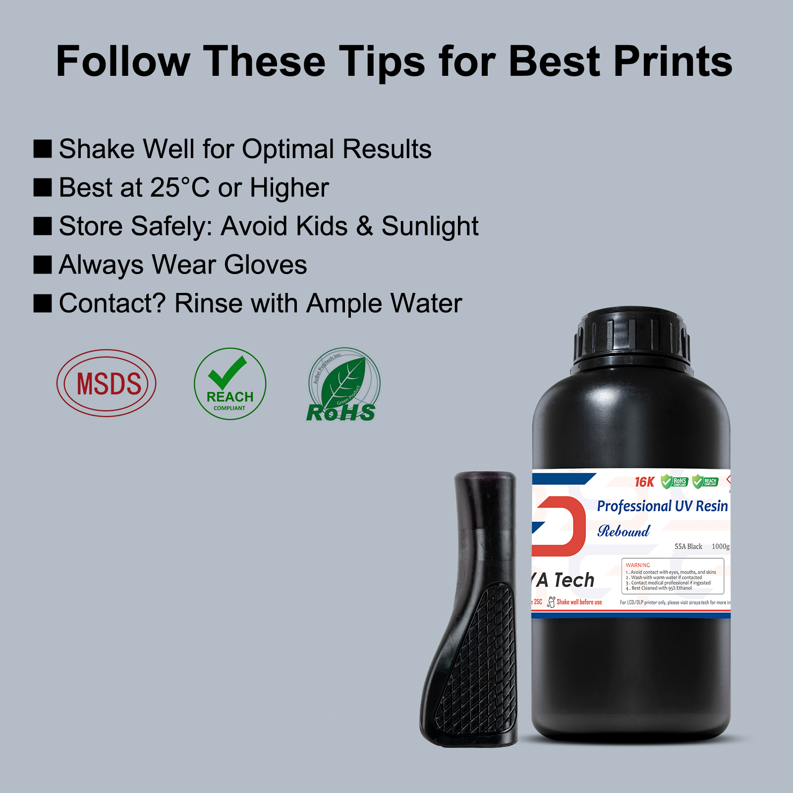 Rebound 55A - Fast-Rebound 3D Printing Resin