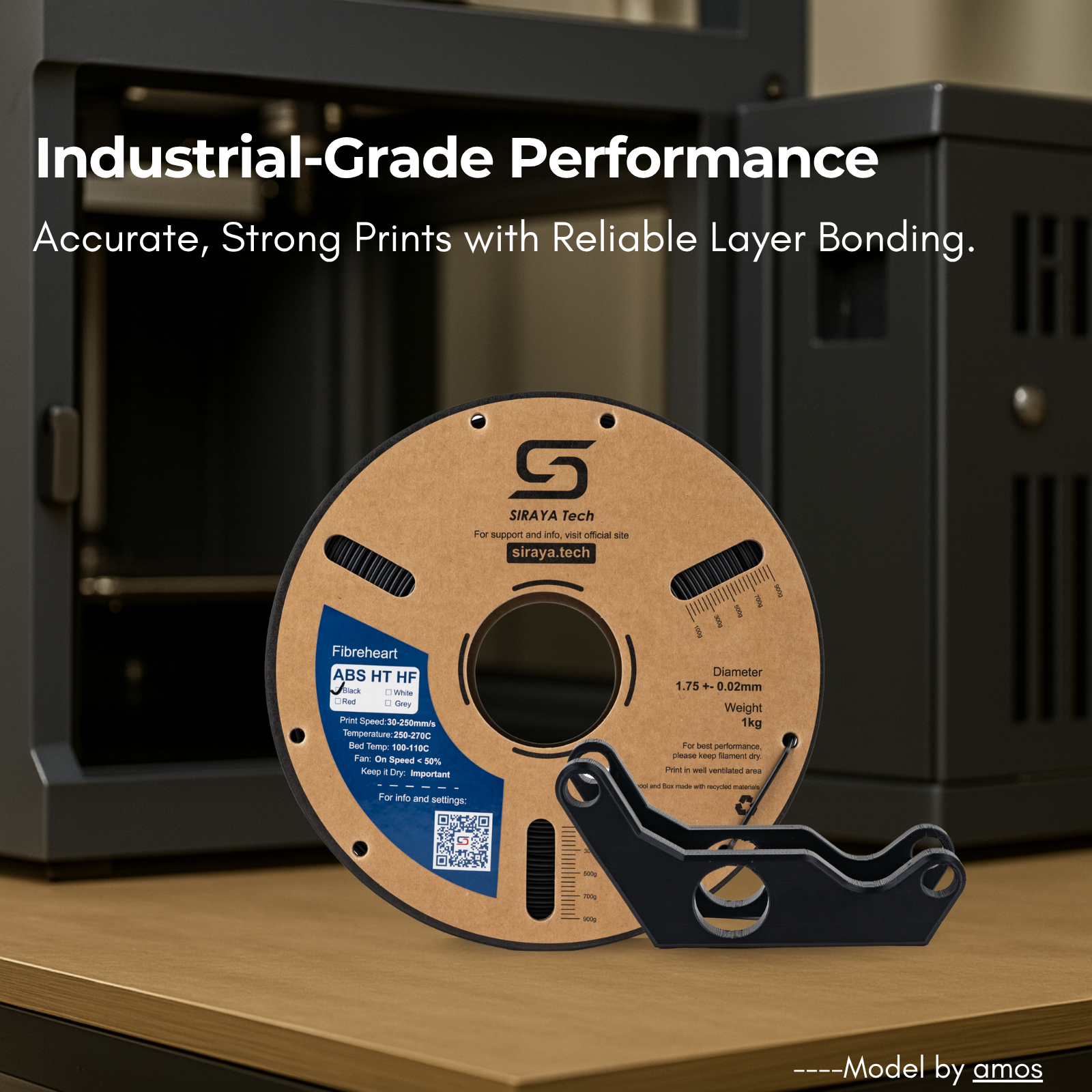 Fibreheart ABS HT HF - High Temp, High Flow Filament
