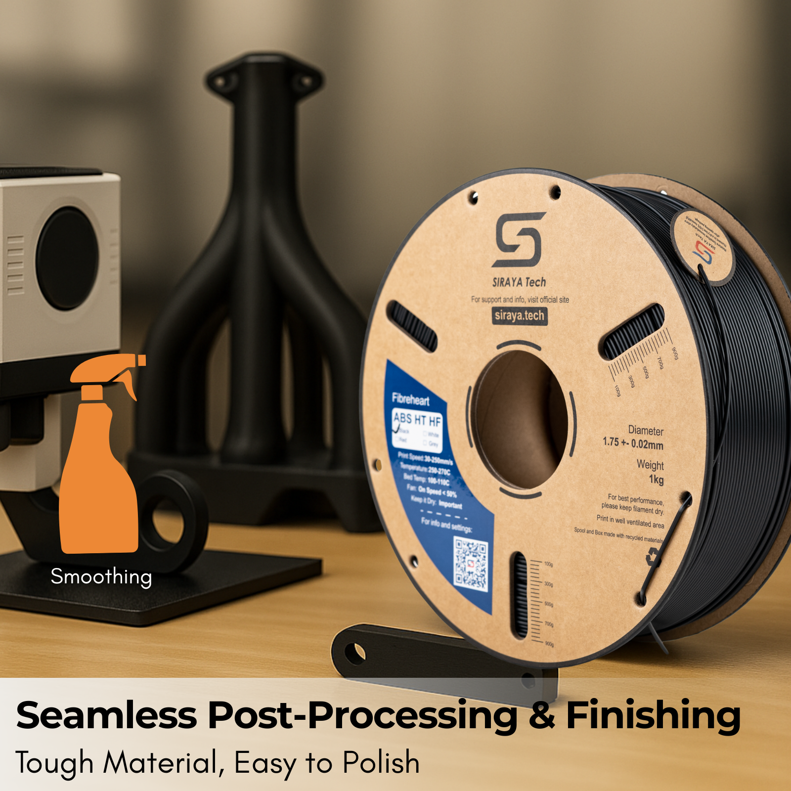 Fibreheart ABS HT HF - High Temp, High Flow Filament