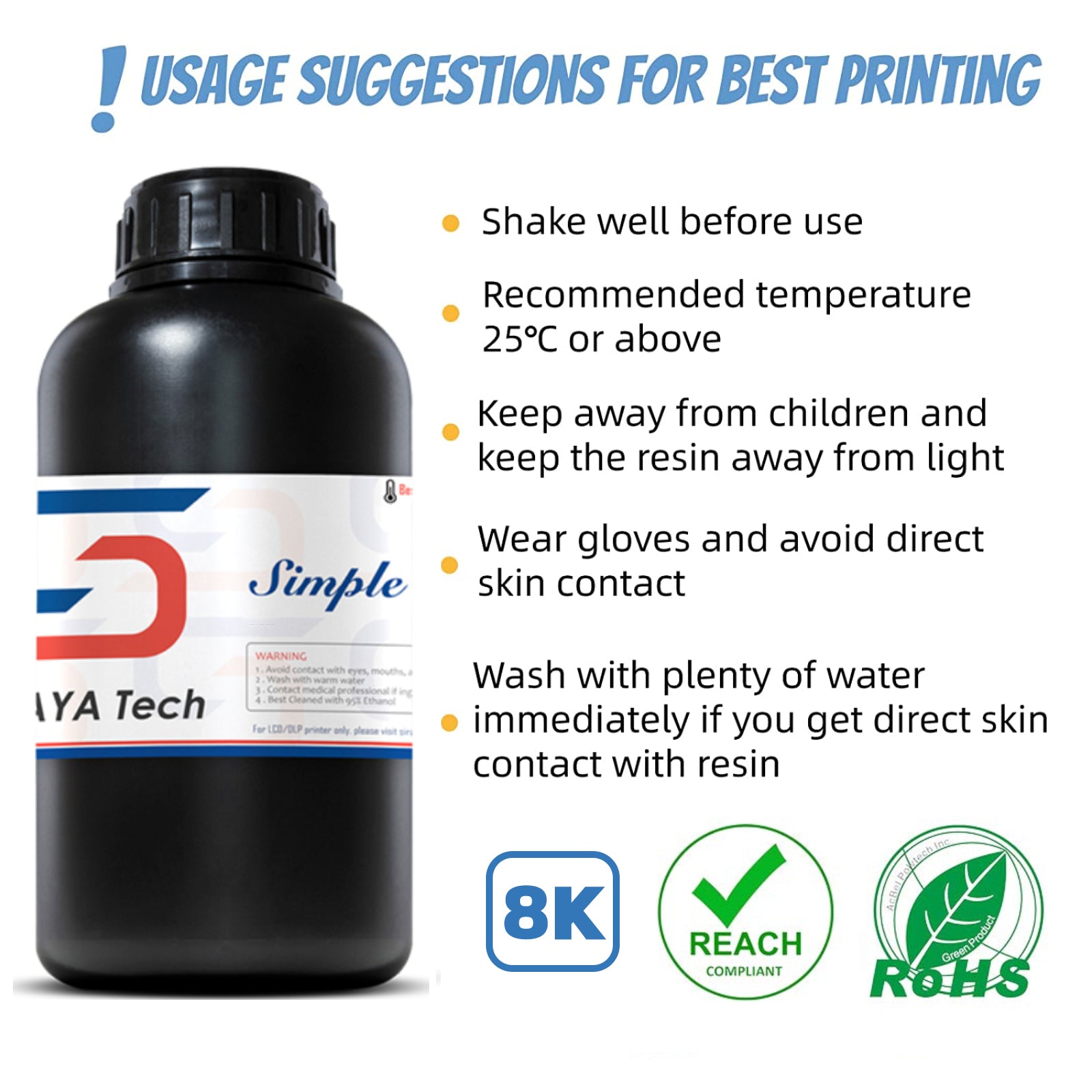 Siraya Tech Simple -Water washable Resin in Bulk