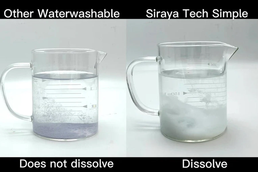 Simple, a true water soluble, water washable resin