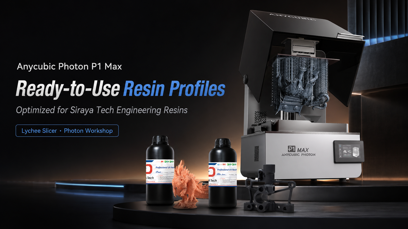 Unlock the Power of the Anycubic Photon P1 Max: Ready-to-Use Profiles for Our Engineering Resins