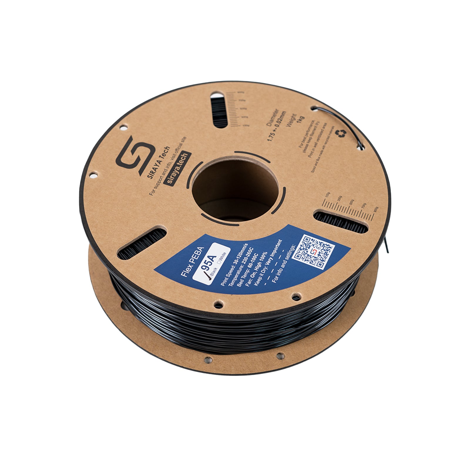 Fibreheart Rebound PEBA 95A Black Elastic filament