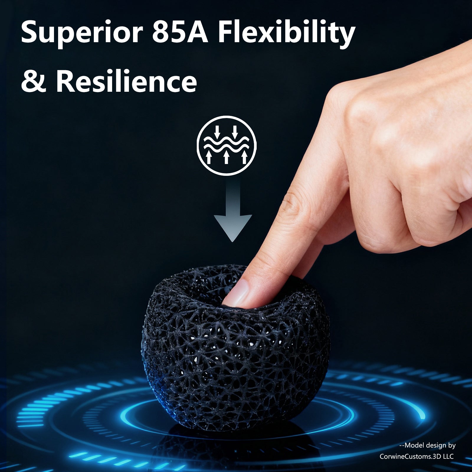 Fibreheart Rebound PEBA 85A Black Elastic Filament